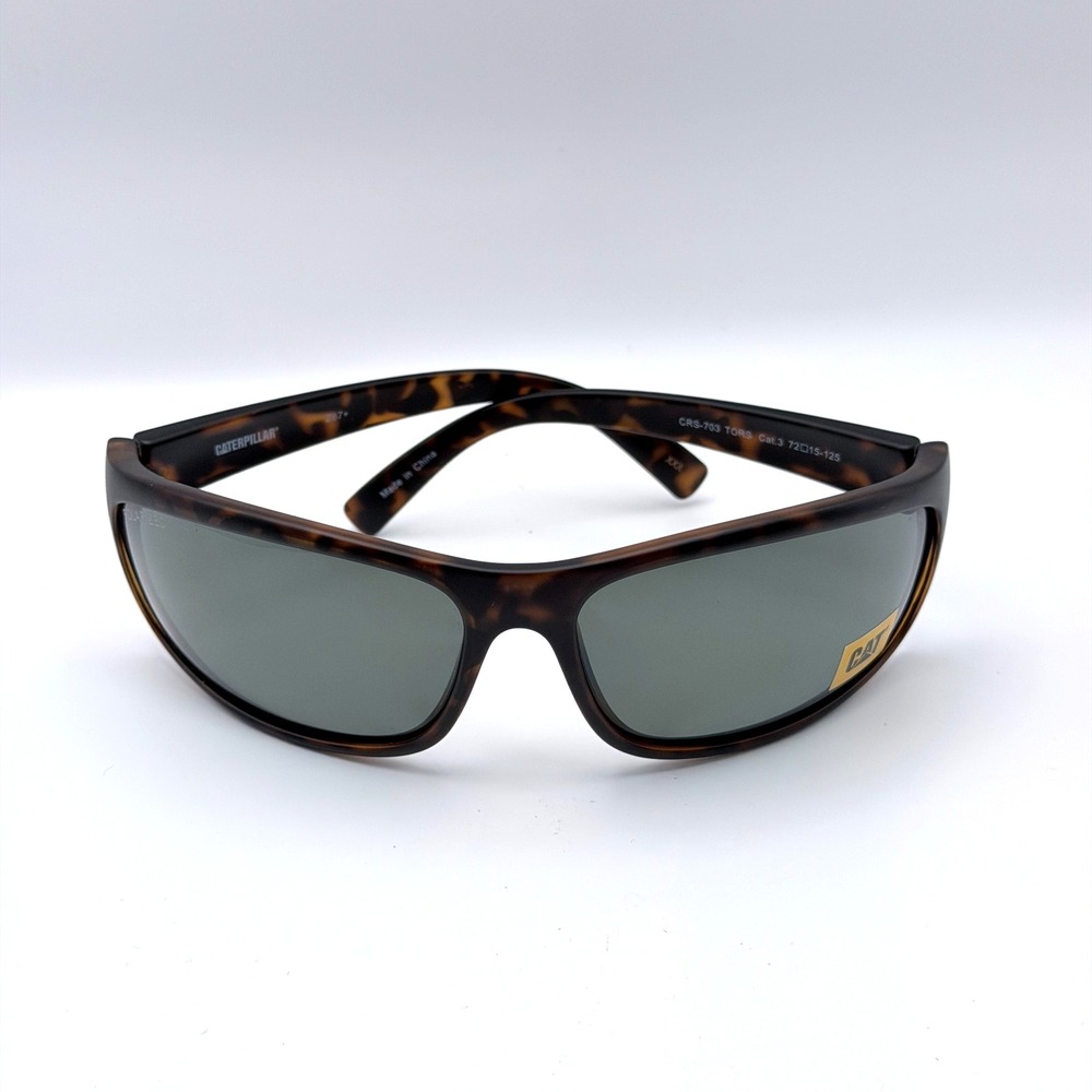 CAT Caterpillar CRS-703 Sunglasses Z87+ Matte Tortoise XL 72mm Rectangle New